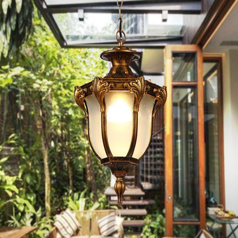 Outdoor Lighting Chandelier - American Outdoor Pendant Lights Waterproof Balcony