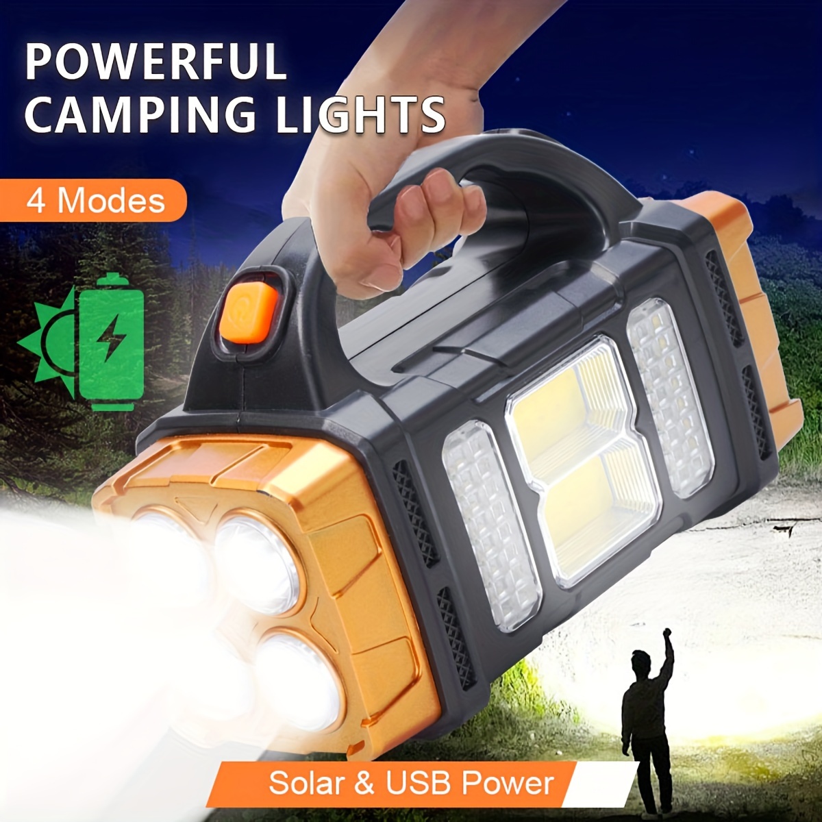 Outdoor Lighting Solar Panel - New Upgrade Rechargeable High Power Solar