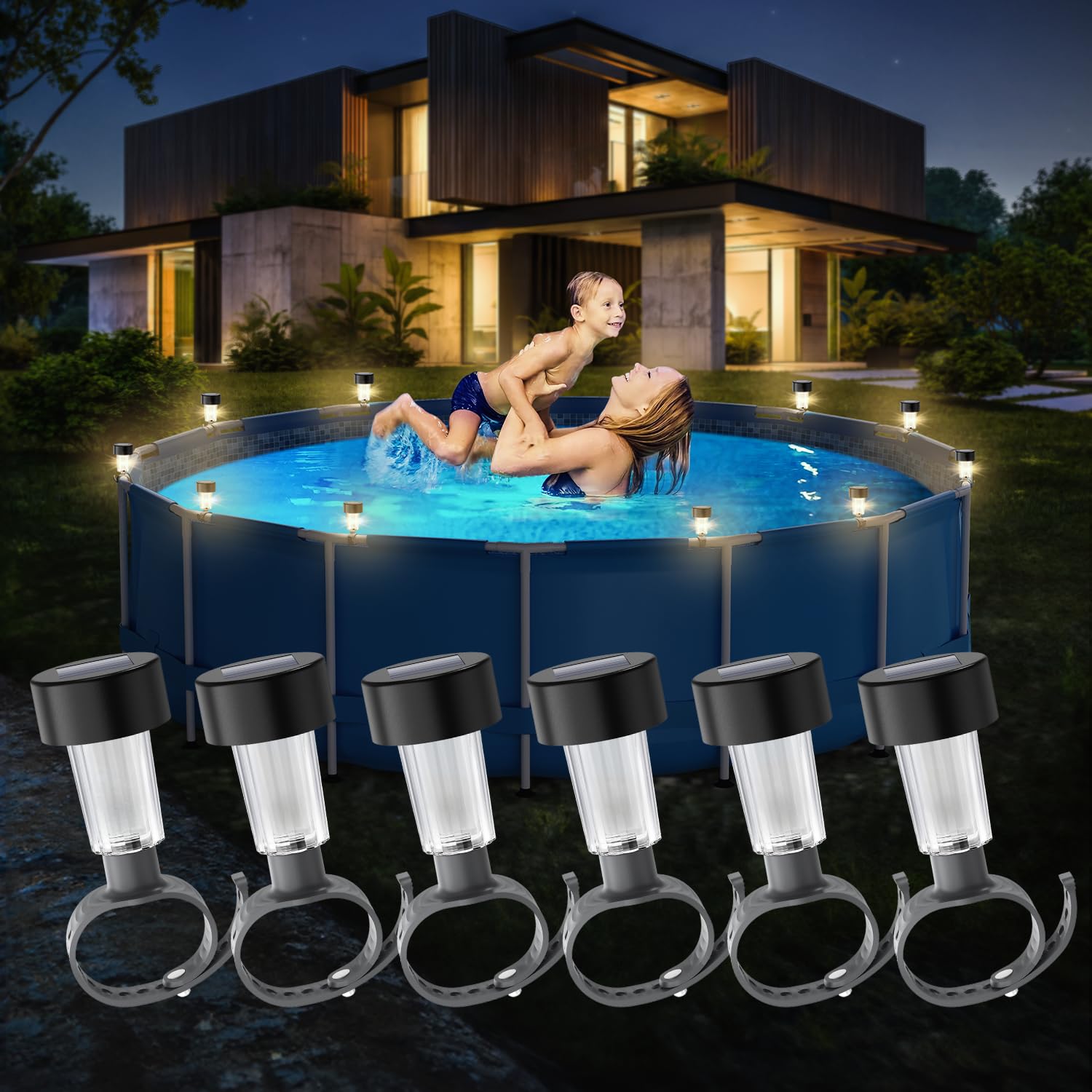 6 packages Solar Pool Light Fr - Pond Light Submersible recension och pris