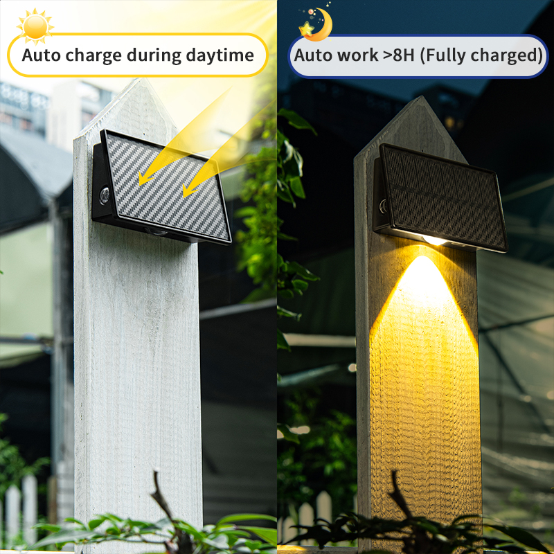 Three Sided Lighting Solar LED - Solar Wall Sconce recension och pris