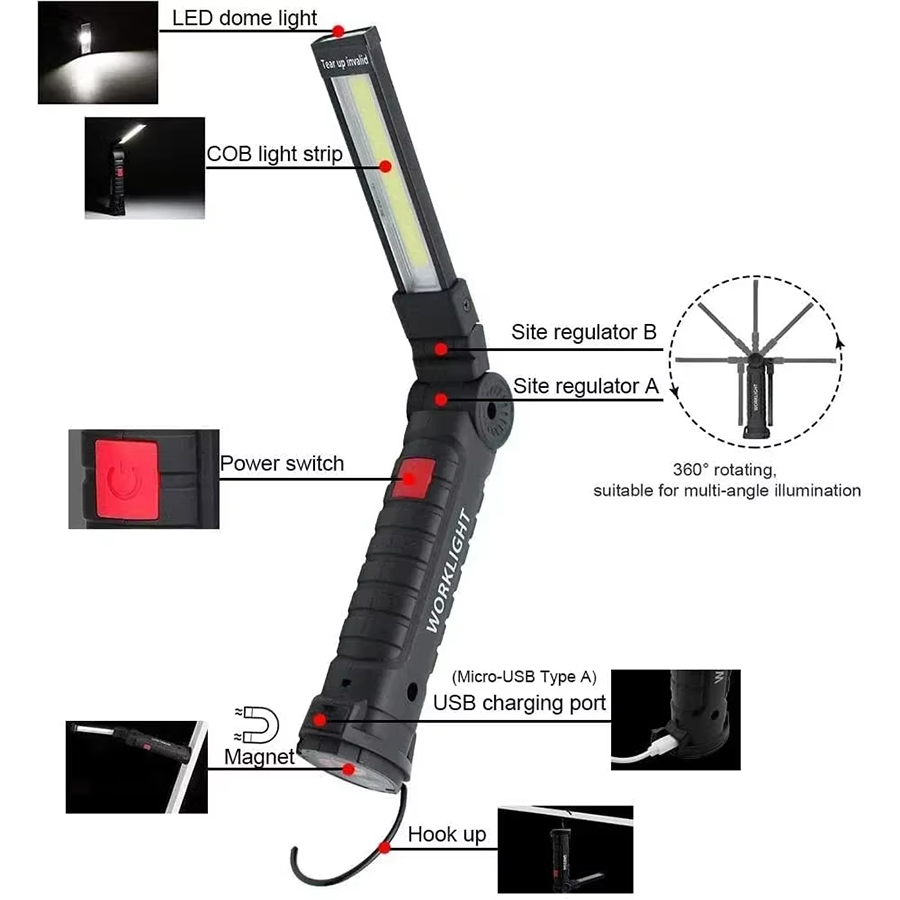 Portable LED Flashlight with M - Outdoor Lighting Setup recension och pris