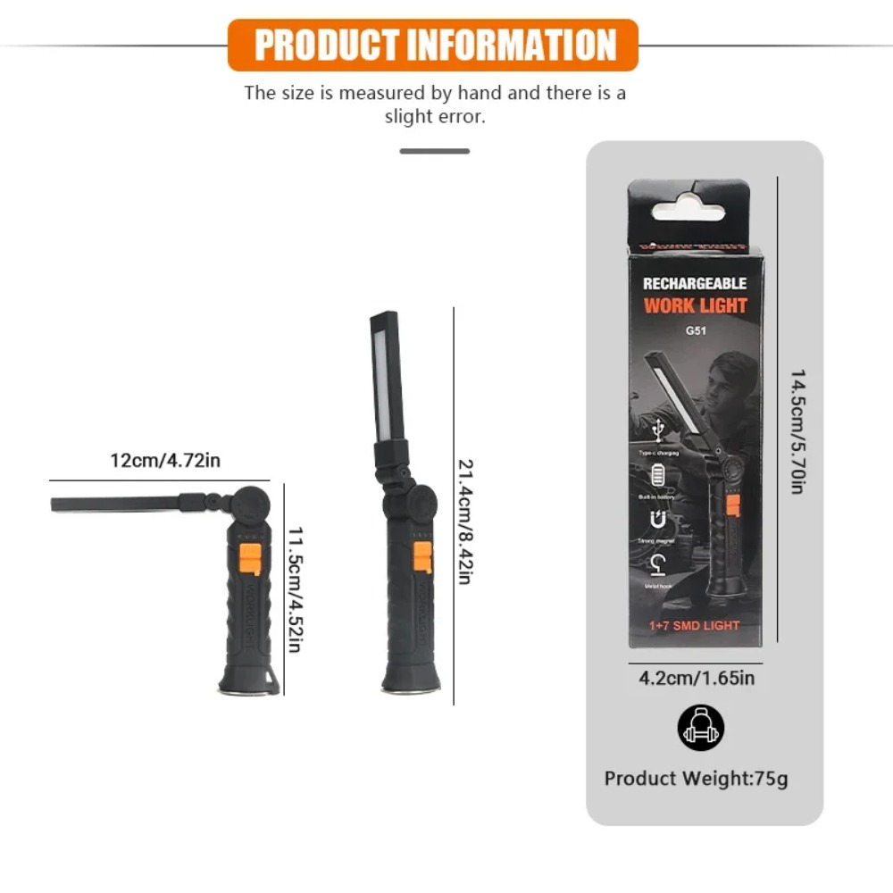 Portable COB LED Flashlight US - Outdoor Lighting Setup recension och pris