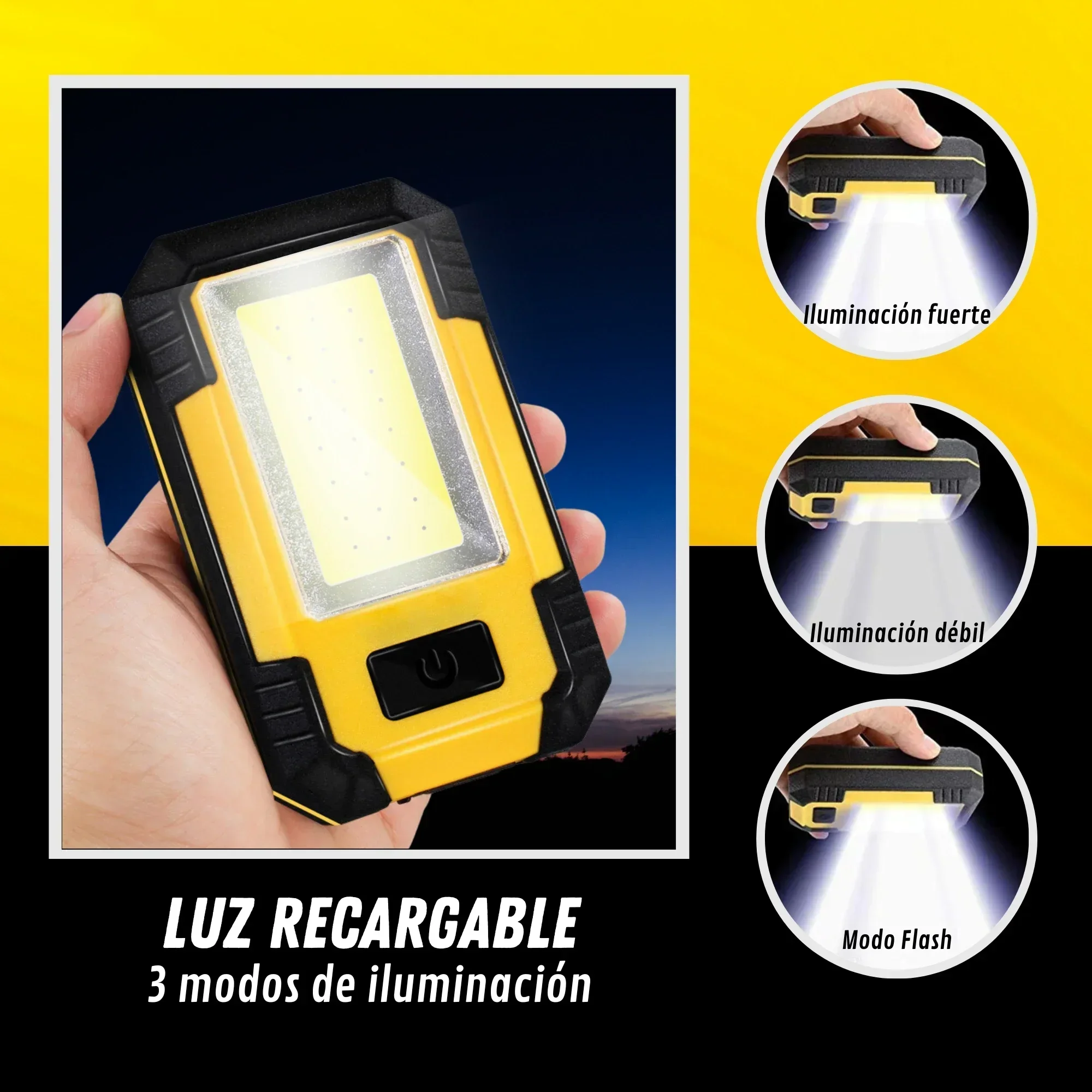 Rechargeable 4000MaH Work Ligh - Outdoor Lighting Setup recension och pris