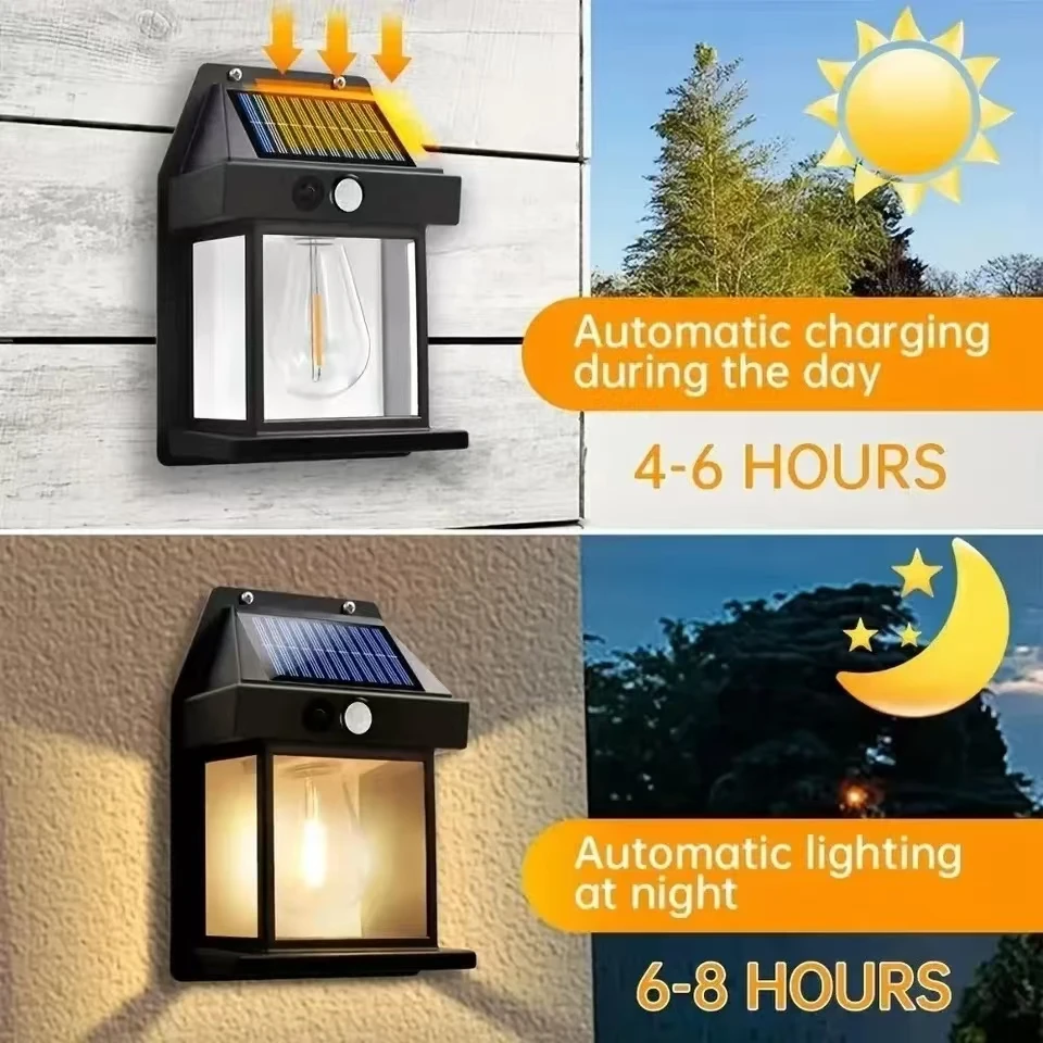 Outdoor Solar Tungsten Wall Li - Solar Wall Sconce recension och pris
