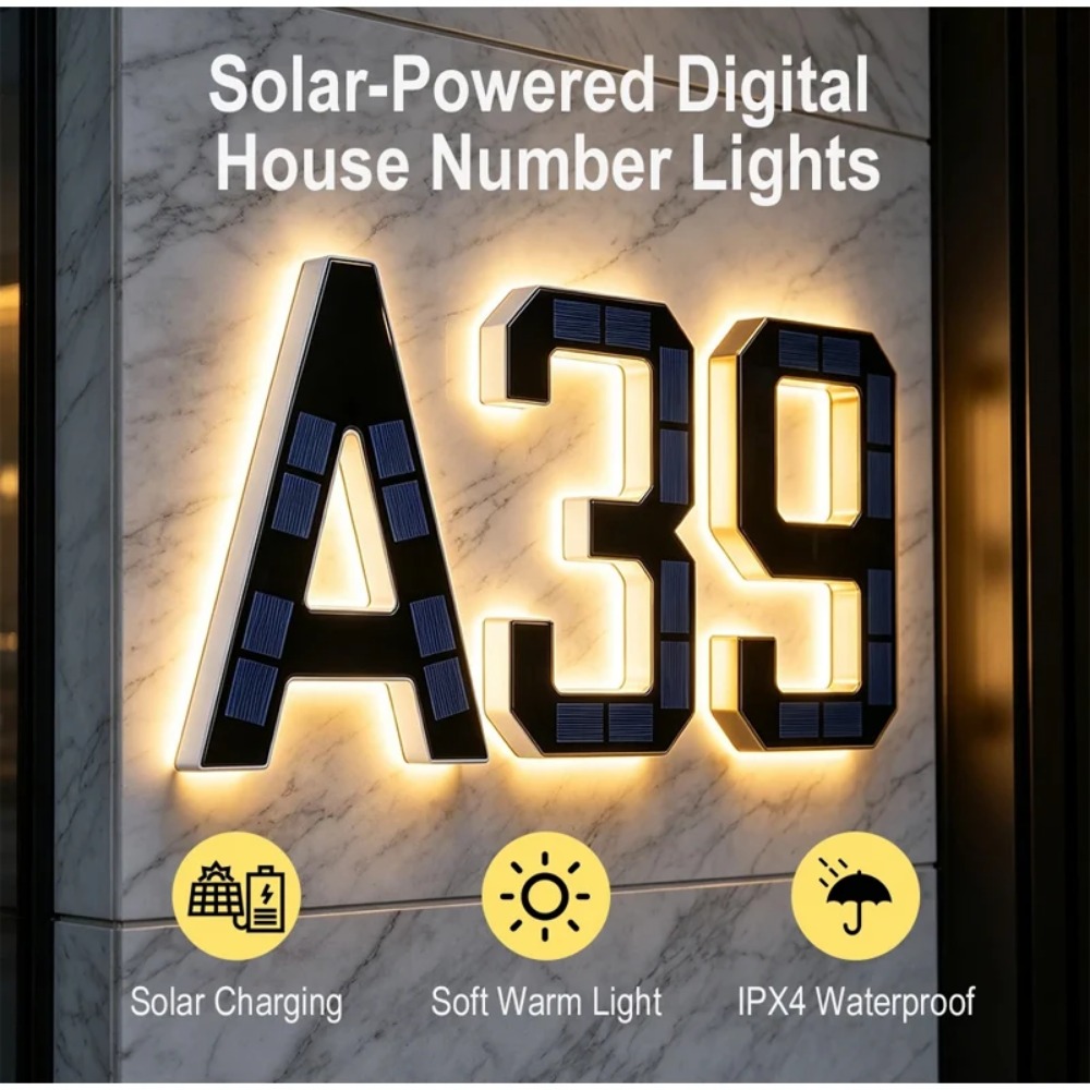 Waterproof Solar House Number  - Solar Wall Sconce recension och pris