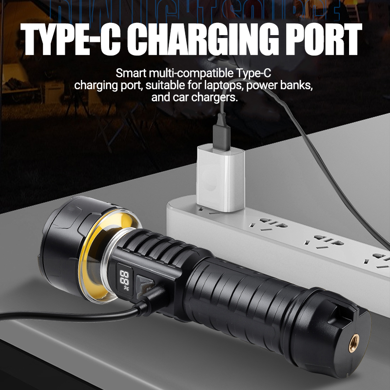 COB LED Flashlight Rechargeabl - Outdoor Lighting Setup recension och pris
