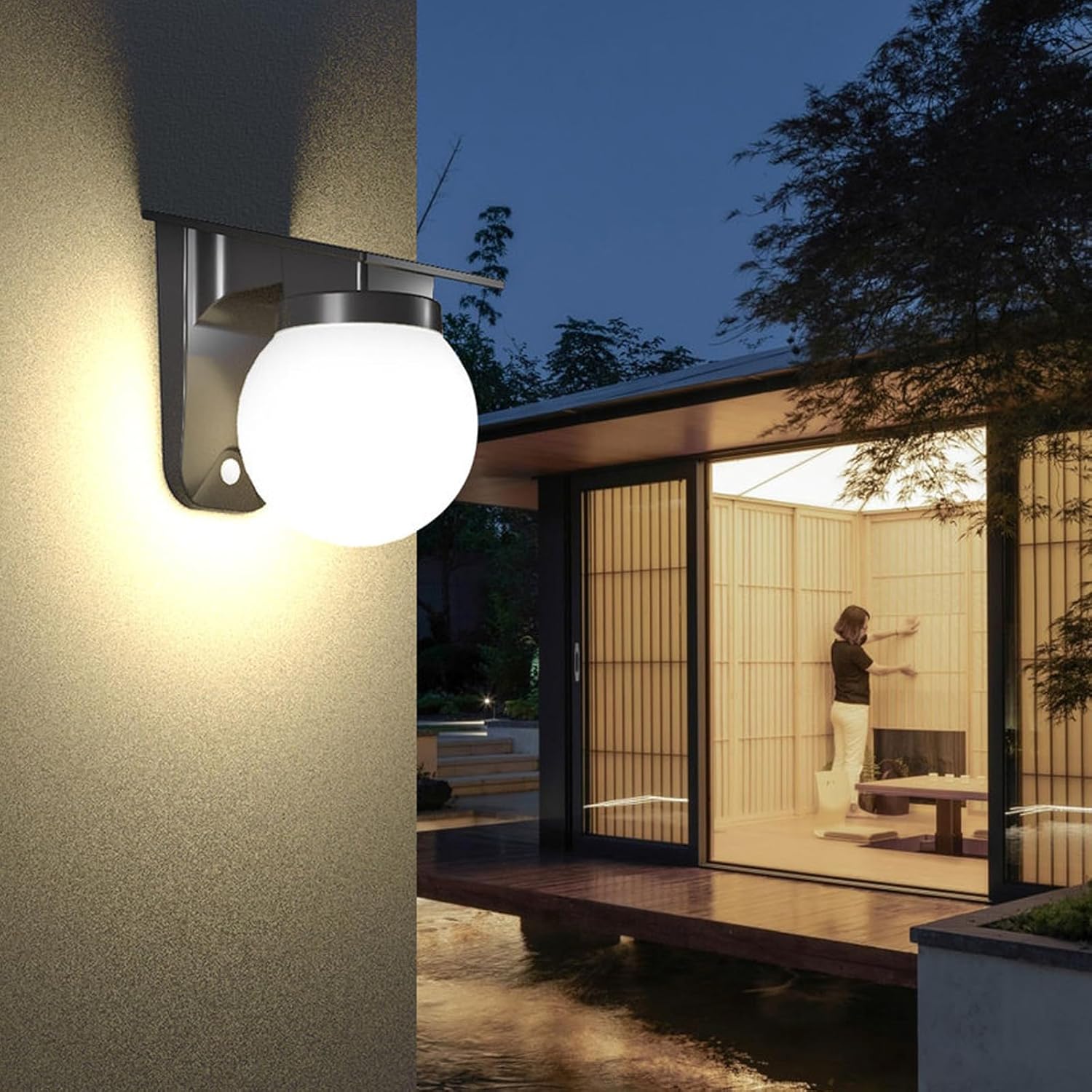 Solar Sphere Wall Lights Outdo - Solar Wall Sconce recension och pris