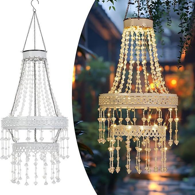 Solar Powered Hanging Lantern  - Outdoor Lighting Chandelier recension och pris