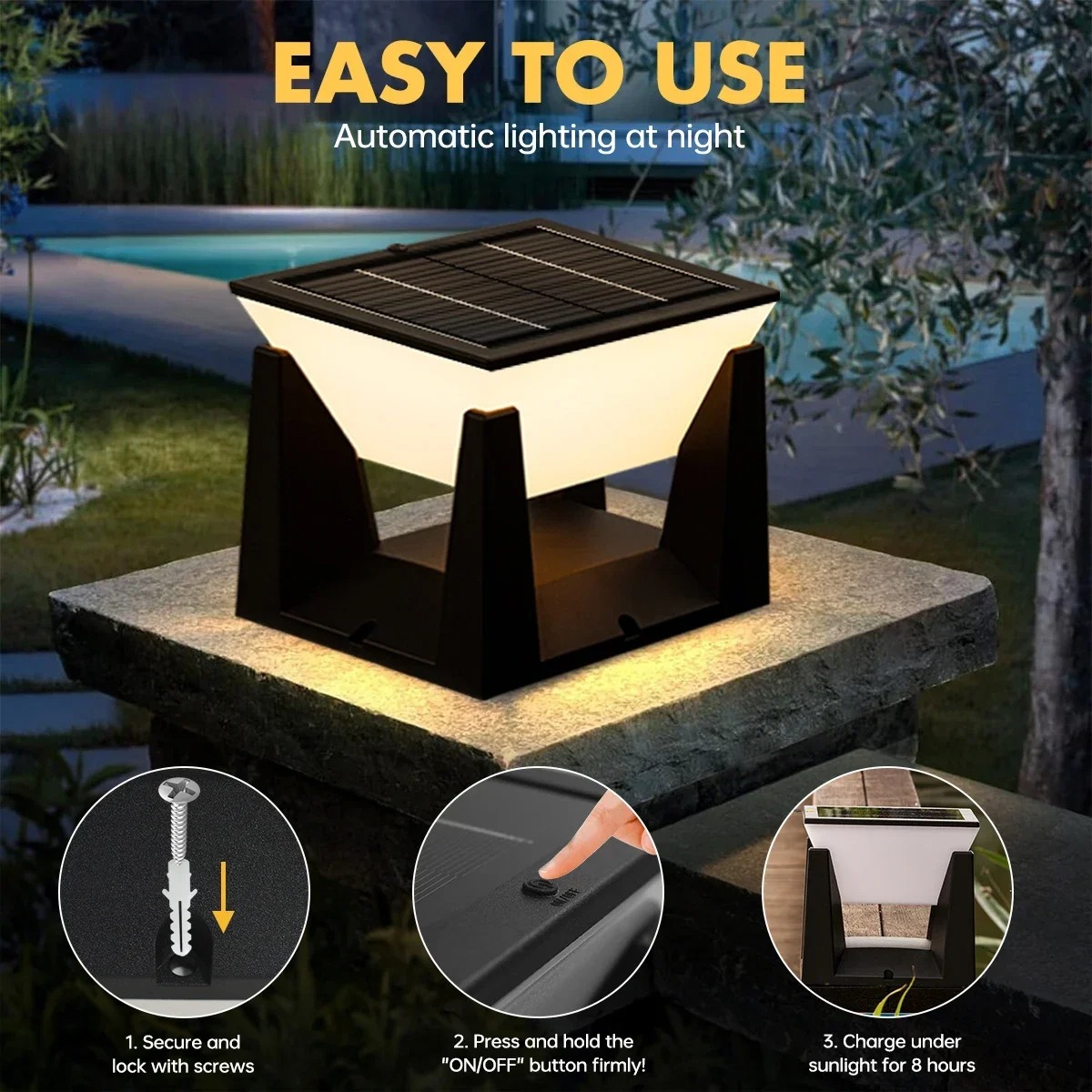IP65 Waterproof LED Exterior W - Solar Wall Sconce recension och pris