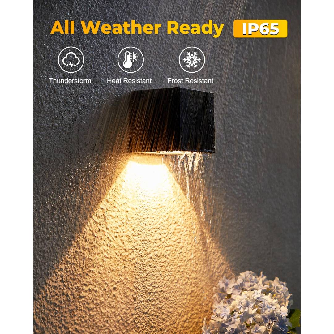 Outdoor Solar Wall Light Squar - Solar Wall Sconce recension och pris