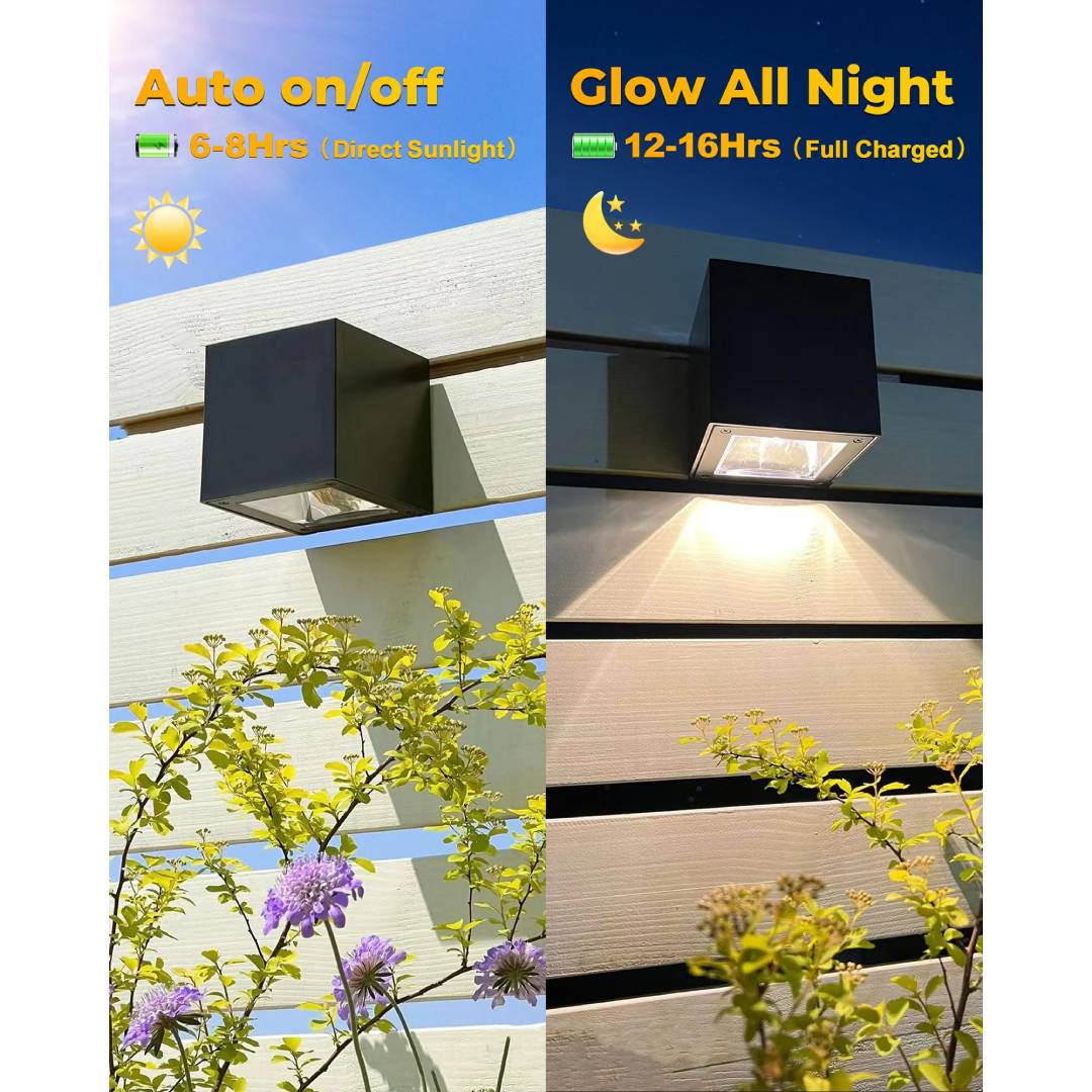 Outdoor Solar Wall Light Squar - Solar Wall Sconce recension och pris