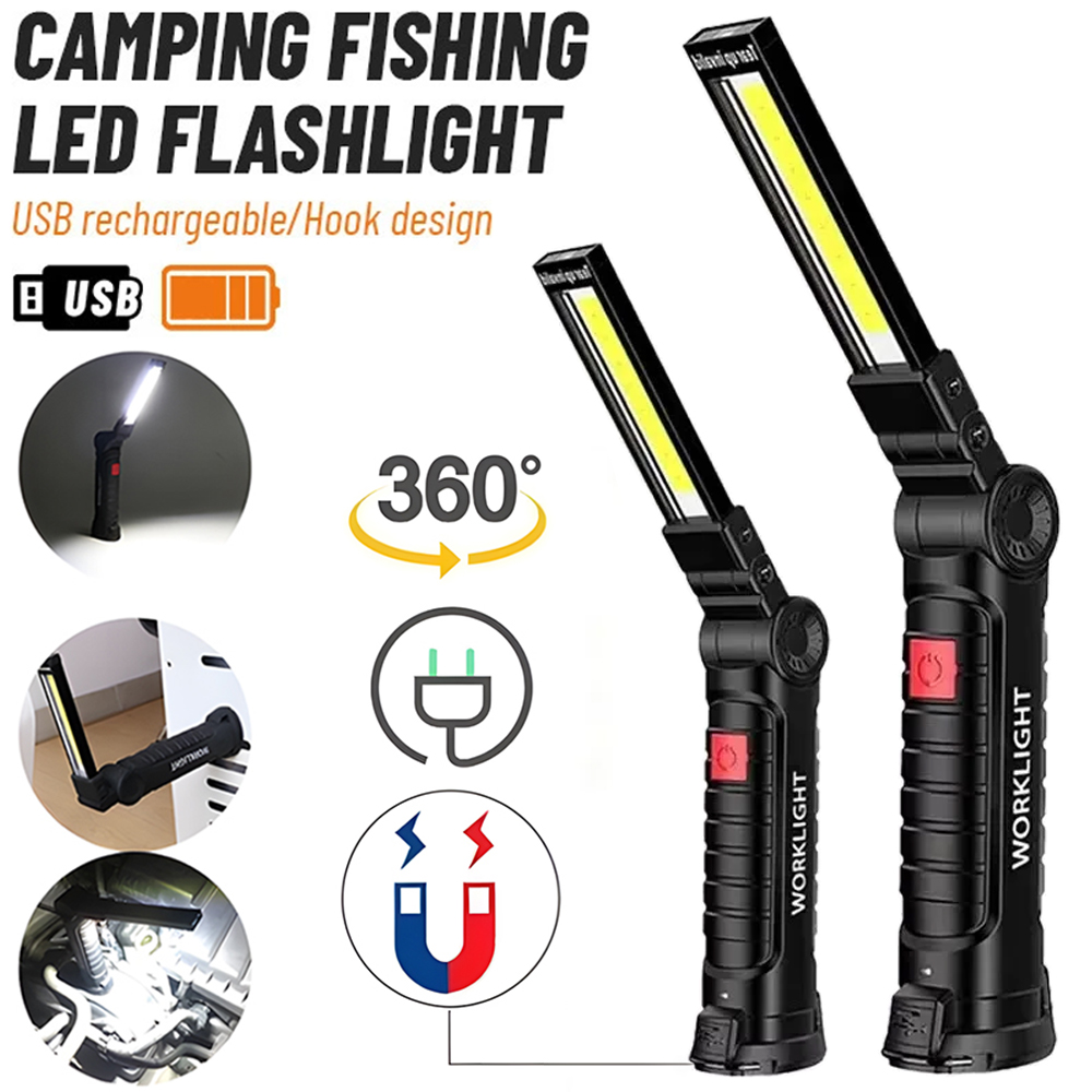 LED COB Flashlight USB Recharg - Outdoor Lighting Setup recension och pris