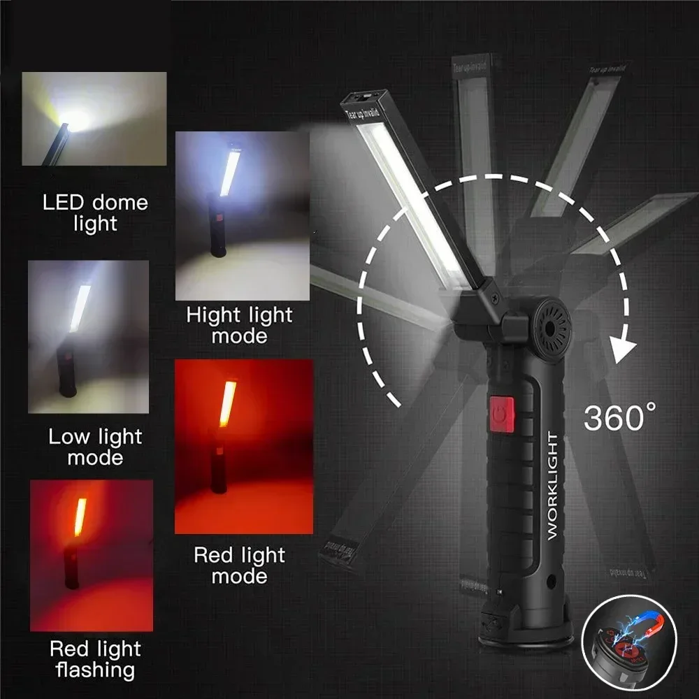 LED COB Flashlight USB Recharg - Outdoor Lighting Setup recension och pris