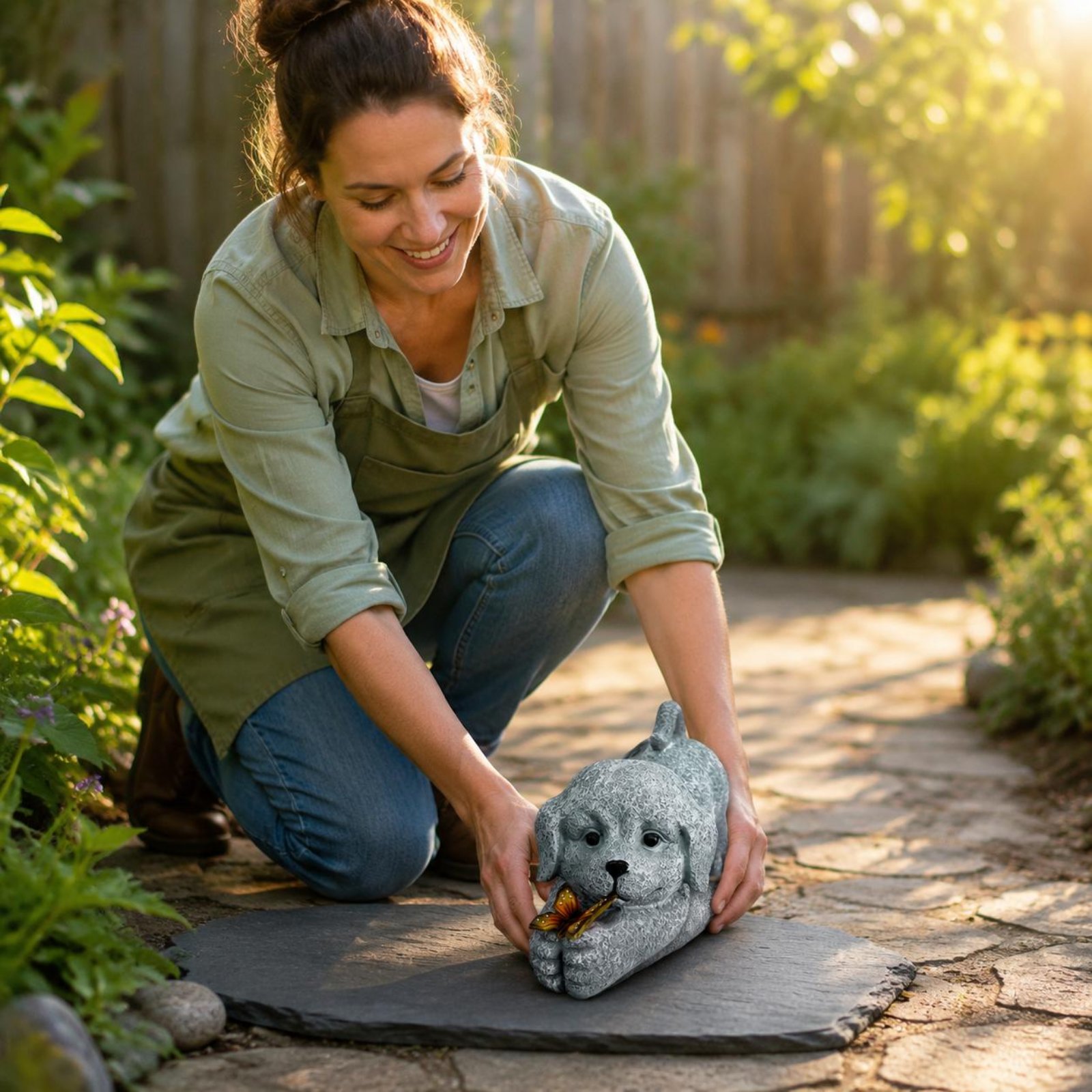 Solar Dog Statue Resin Craft S - Outdoor Lighting Ip65 recension och pris