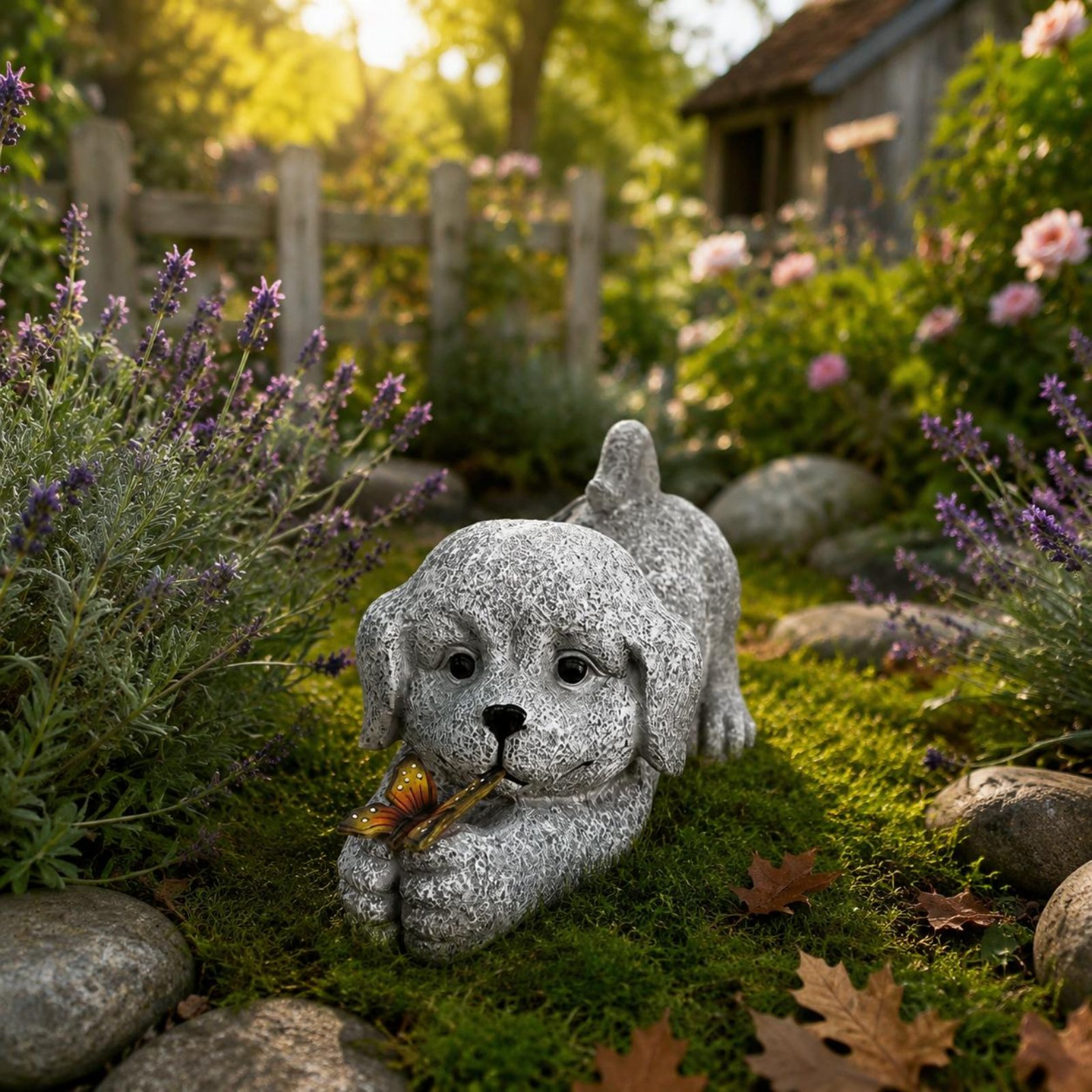 Solar Dog Statue Resin Craft S - Outdoor Lighting Ip65 recension och pris