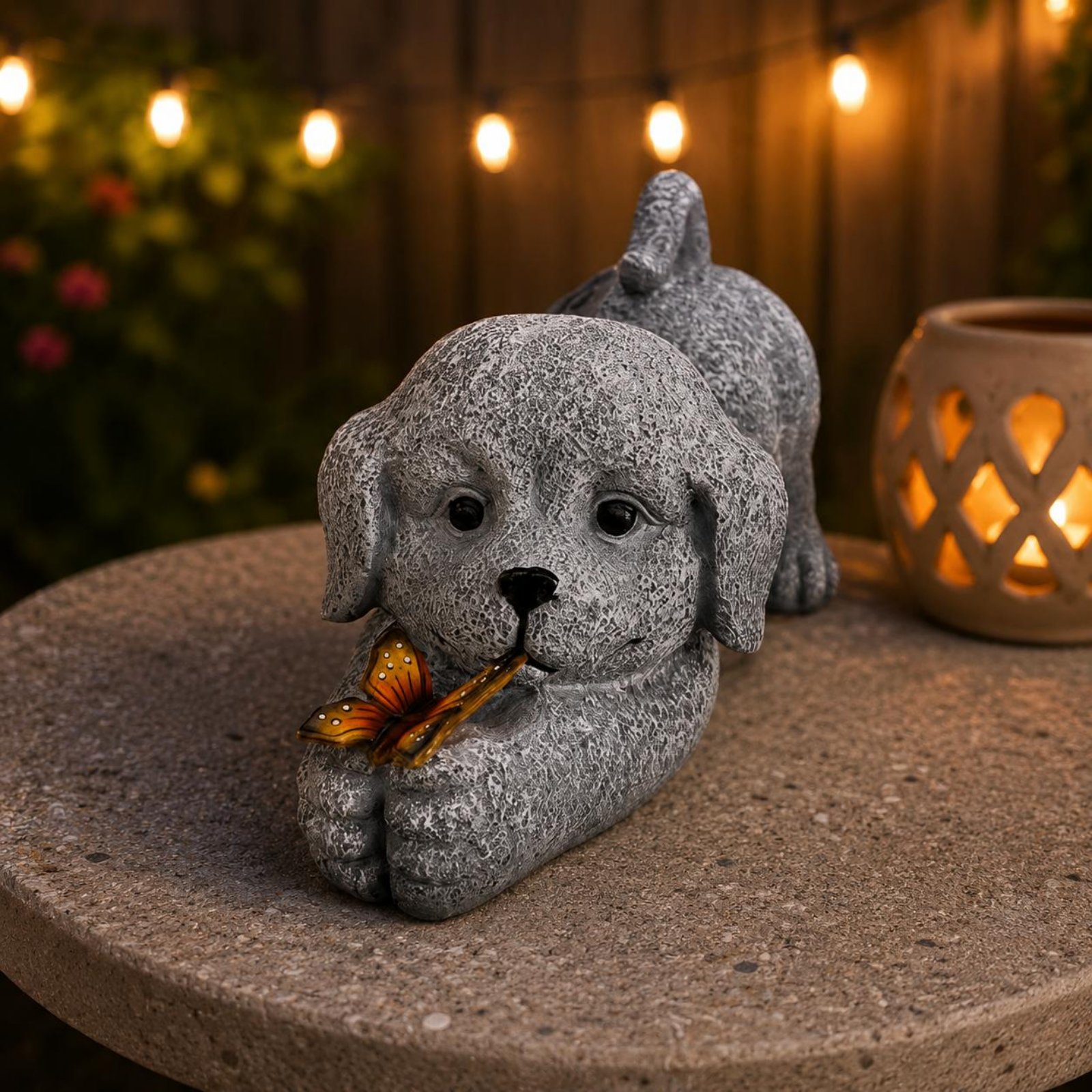 Solar Dog Statue Resin Craft S - Outdoor Lighting Ip65 recension och pris